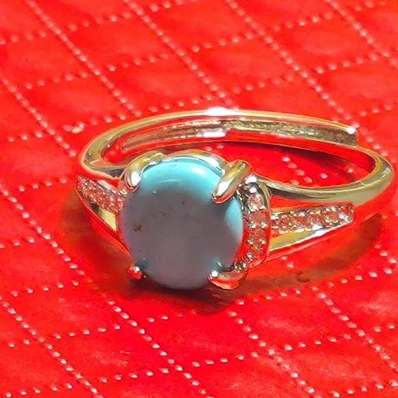 Natural Turquoise Ring Sz 7 / LOT T2 - Picture 3 of 8